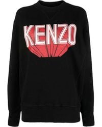 KENZO - Logo-Print Cotton Sweatshirt - Lyst