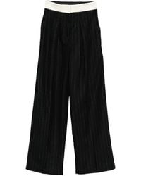 forte_forte - Pinstriped Sartorial Pants With Con - Lyst