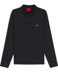BOSS - Hugo Logo Patch Button Detailed Polo Shirt - Lyst
