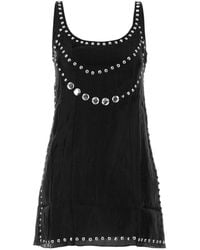 GIMAGUAS - Claude Jewel Studded Mini Dress - Lyst