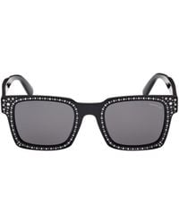 Moncler - Eyewear X Palm Angels Crystal Embellishment Square-Frame Sunglasses - Lyst