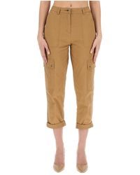 MICHAEL Michael Kors - Tapered Organic Cotton Cargo Trousers - Lyst