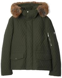Burberry - Bomber Long Sleeved Quilted Hooded Jacket - Lyst
