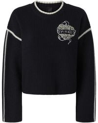 Pinko - Alicudi Logo Intarsia Jumper - Lyst