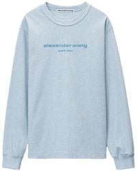 Alexander Wang - Logo-Print Cotton T-Shirt - Lyst