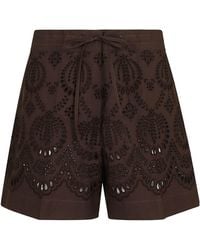 P.A.R.O.S.H. - Cannes Embroidered Shorts - Lyst