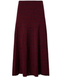 Proenza Schouler - Phyllis Striped Wool And Cotton-Blend Maxi Skirt - Lyst