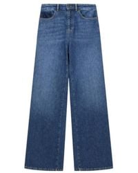 Emporio Armani - 5-Pocket Pants High-Waisted Wide-Leg Denim With A Used Look - Lyst