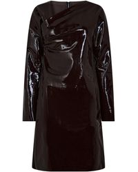 Bottega Veneta - Draped Textured Mini Dress - Lyst
