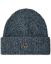 Vivienne Westwood - Ribbed Logo Beanie Hat - Lyst