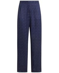 Etro - Twill Trousers With Micro Paisley Motif - Lyst
