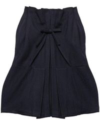 Prada - Chevron Midi Skirt - Lyst
