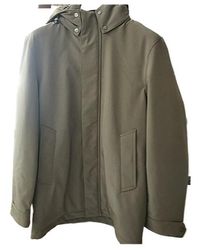 Woolrich - Long Sleeved Hooded Buttoned Coat - Lyst