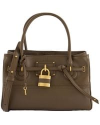 Chloé - Chloé Padlock Small Tote Bag - Lyst