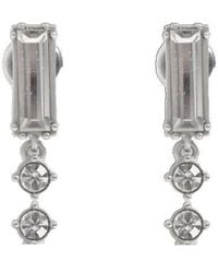 Jil Sander - Earrings With A Shimmering Crystal - Lyst