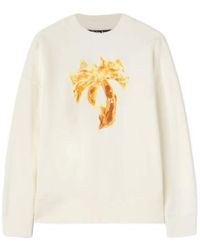 Palm Angels - Burning Palm Printed Crewneck Sweatshirt - Lyst