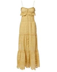 Isabel Marant - Paule Lace-Trimmed Cotton Maxi Dress - Lyst