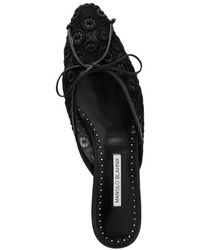 Manolo Blahnik - Bow-Tie Flat Shoes - Lyst