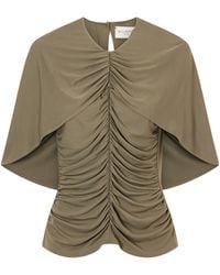Kallmeyer - Cape-Effect Gathered Jersey Top - Lyst