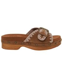 Mou - Low Heel Slip On Sandals - Lyst