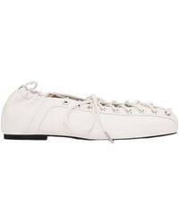 Ganni - Lace-Up Ballet Shoes - Lyst