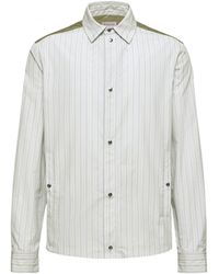 Moncler - Striped Cotton Poplin Shirt - Lyst