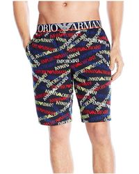 Emporio Armani - Pattern Printed Swimming Trunks - Lyst