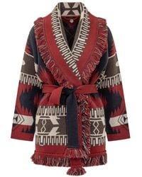 Alanui - Icon Jacquard Belted Cardigan - Lyst