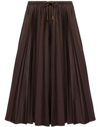 Moncler - Pleated Midi Skirt - Lyst