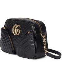 Gucci - Logo Plaque Quilted Shoulder Bag - Lyst