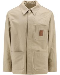 Ferragamo - Ferragamo Logo Patch Long-Sleeved Jacket - Lyst