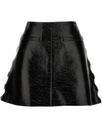 Courreges - Vinyl Mini Skirt With Flared Silhouette - Lyst