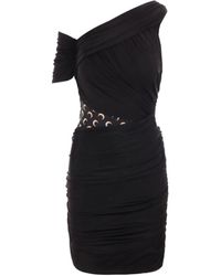 Marine Serre - Crescent Detailed One-Shoulder Dress - Lyst