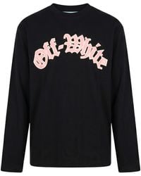 Off-White c/o Virgil Abloh - Logo Detailed Long Sleeved T-Shirt - Lyst