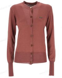 Vivienne Westwood - Logo Embroidered Knitted Cardigan - Lyst