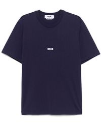 MSGM - Logo-Printed Crew Neck T-Shirt - Lyst