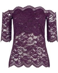 Rabanne - Layered-Lace Off-Shoulder Top - Lyst