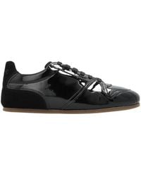 Moschino - Patent-Leather Low-Top Sneakers - Lyst