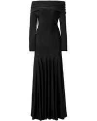 KHAITE - Genesis Off-The-Shoulder Knit Maxi Dress - Lyst