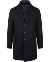 Herno - Buttoned High Neck Long-Sleeved Coat - Lyst