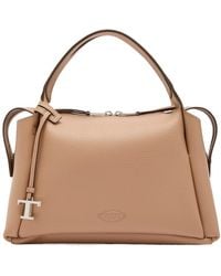 Tod's - Grained Leather Top Handle Bag - Lyst