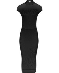 Jean Paul Gaultier - Mesh-Panelled High Neck Dress - Lyst