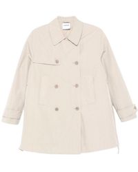 Aspesi - Double-Breasted Zip-Detail Coat - Lyst