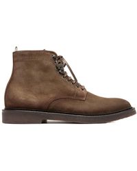 Officine Creative - Round Toe Lace-Up Boots - Lyst