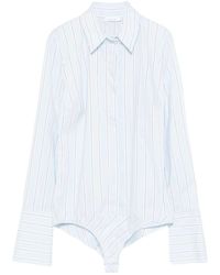 Patrizia Pepe - Striped Cotton Bodysuit - Lyst