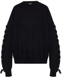 ROTATE BIRGER CHRISTENSEN - Lace-Up Sleeve Sweatshirt - Lyst