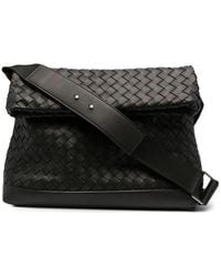 Bottega Veneta - Large Intrecciato Messenger Bag - Lyst