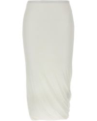 Jil Sander - Crepe Double Layer Midi Skirt - Lyst
