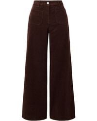 Nili Lotan - Florence Cotton-Blend Corduroy Flared Pants - Lyst