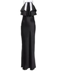 Rodarte - Bow-Detail Halterneck Silk Satin Gown - Lyst